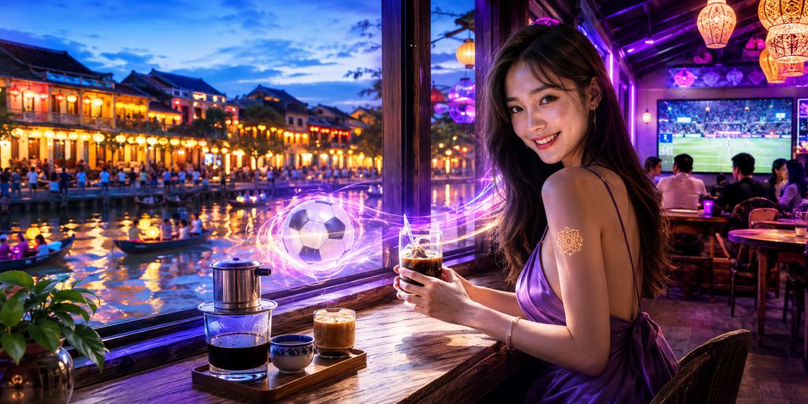 Không gian cà phê Hội An gợi cảm giác thư giãn khi trải nghiệm cá cược trực tuyến tại Việt Nam